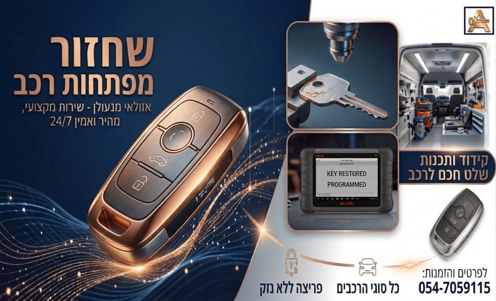 שיטות הפריצה השקטות - אזולאי מנעולן רכב מורשה בבאר שבע והדרום - שכפול מפתחות ושלטים לכל סוגי הרכבים